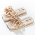 thumbnail image 4 of JDQJBZ Girl's Slippers Bow Mesh Print Princess Soft Sole Beach Slides Outdoor Summer for Kids, 4 of 4