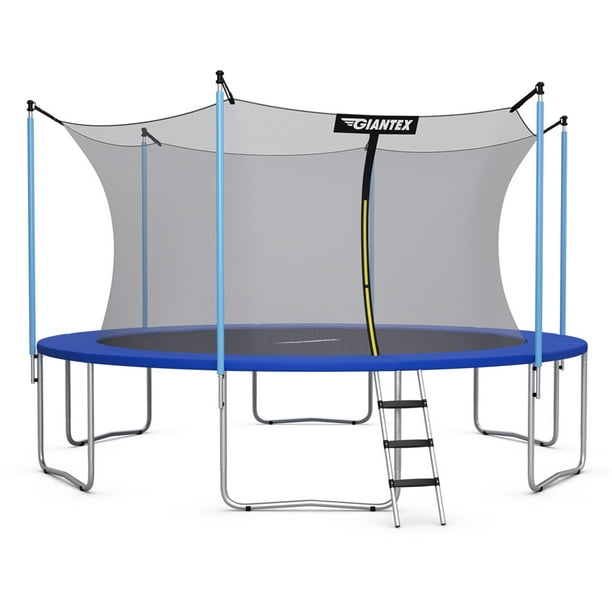 Giantex 14 Ft Trampoline Combo Bounce Jump Safety Enclosure Net W Spring Pad Ladder Walmart Com Walmart Com