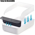 thumbnail image 3 of Open Top Cat Litter Box with High Side, Anti-Splashing Cats Litter Pan with with Litter Sifting Scoop, Semi-Closed Detachable Cat Cleaning Basin Kitten Toilet for Small Animal/Rabbit, 3 of 7