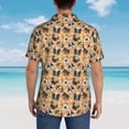 thumbnail image 4 of JUNZAN Cute Dogs Head Pattern Hawaiian Shirt for Men,Summer Beach Casual Short Sleeve Button Down Shirts-Small, 4 of 7