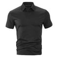 thumbnail image 6 of hotojiny Shirts for Men Performance Short Sleeve Mens Golf Shirts Plain Classic Fitted Athletic Work Tee Button Collared Summer Tops, 6 of 6