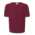 thumbnail image 4 of Gibobby Casual Playera de Manga Corta para Mujer Camiseta manga corta con cuello redondo y estampado flores para mujer(Rojo,CH), 4 of 5