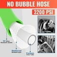 thumbnail image 5 of YAMATIC Top Flexible Pressure Washer Hose 25FT 1/4", Kink Resistant Power Washer Hose Replacement for Flexzilla Uberflex Ryobi Genarac Troy Bilt Honda M22-14mm Rated 3200 PSI/Max 3700 PSI,Green, 5 of 7