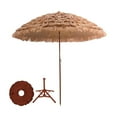thumbnail image 3 of Almencla Parasol de Plage à Angle d'Inclinaison Réglable, Parasol en Paille pour Camping, Jardin, Patio, Base Quadrupède, 3 of 8