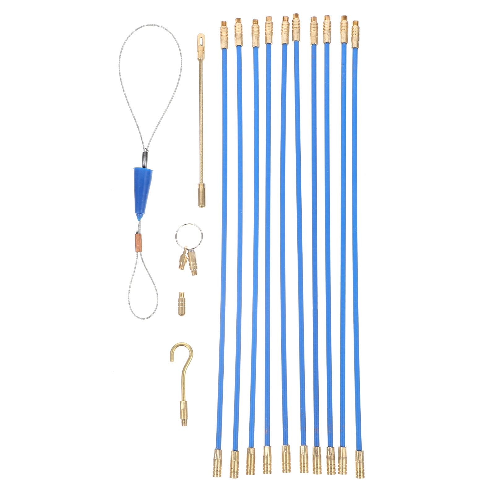 FUTUREORYY 1Set Electrical Threader for Cable with Durable Glass and Plastic Blue Material