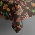 thumbnail image 5 of Colorful Mushroom Plant Brown Pattern Square Tablecloth,Waterproof Square Table Cover,Wipeable Spillproof Washable Table Cover for Home Kitchen Party Decor 52"x52"(132x132cm), 5 of 6