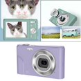 thumbnail image 1 of Cámara digital delgada práctica portátil para niños Videocámara Selfie Cámara 36MP Regalos creativos de cumpleaños de año Nuevo para niños Niños Púrpura Soledad Cámara digital HD, 1 of 7