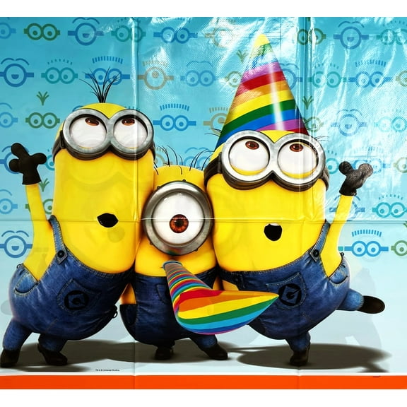 Despicable Me Minon Friends Birthday Party Tablecover Decoration - 54" X 84"