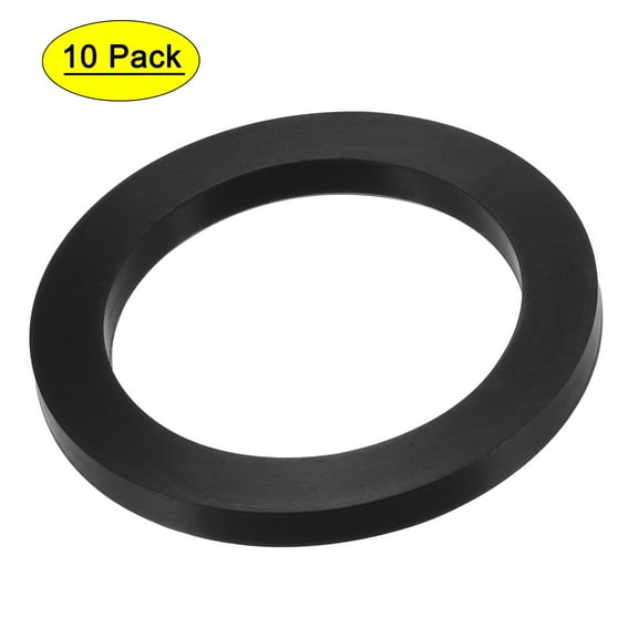 Uxcell 2-1/2" DN65 Nitrile Rubber Flat Washer Quick Connector Gasket Black 10 Count