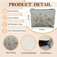 thumbnail image 2 of Bolsa de maquillaje RYYCDOI Fox Wildflowers de lino con forro impermeable, 2 of 6