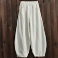 thumbnail image 3 of Loose-Fitting Designer Harem Wide Leg Bloomers Harem Pants Cotton Trousers Balloon, 3 of 6