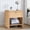 Oak B, variant on Wirrytor Rattan Nightstand with Drawer and Shelf, Modern Boho Bedside Table for Small Spaces, Black Wood End Table with Storage for Bedroom Living Room