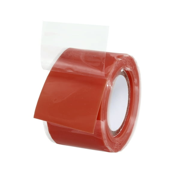 Unique Bargains Grip Tape Self-Fusing Silicone Tape 5ft, Sealing Repair Wrap Tape, Red 1 Pcs