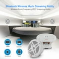 thumbnail image 4 of Pyle PLMRF65MW 6.5" 600 Watt Max Power 2-Way Waterproof Bluetooth Marine Speakers (Pair, White), 4 of 4