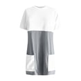 thumbnail image 5 of gakvbuo Short Sleeve Tunic Tops For Women To Wear With Leggings Summer Tops Round Neck Blouse T-Shirt Pullover Long Dressy With Pockets, 5 of 6