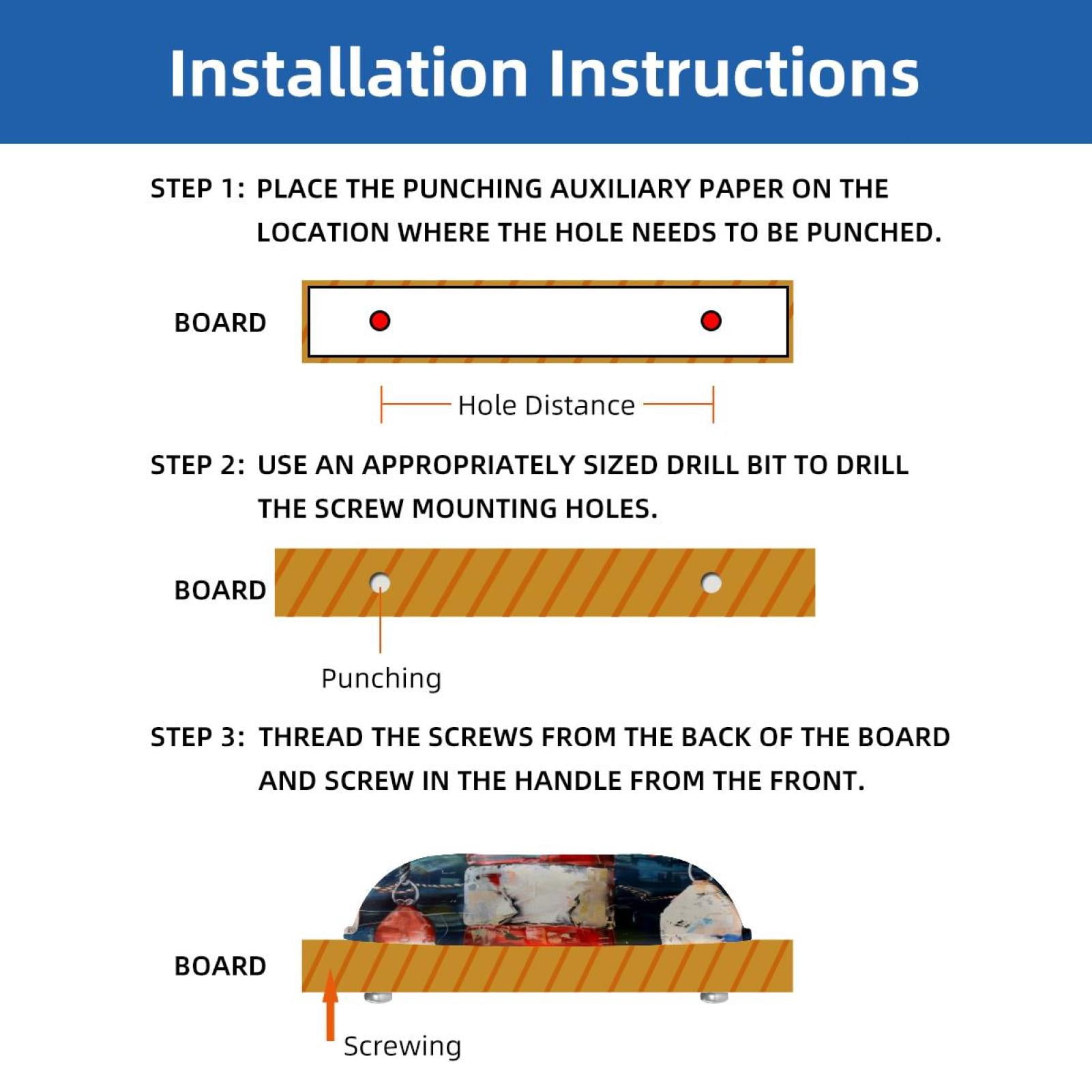 PhooArto 6 Pcs Cup Drawer Pulls, Buoy Painting Nautical Pattern Shell Shape Handles Cabinet Knobs for Dresser Cupboard Closet Wardrobe with Screws