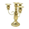 thumbnail image 3 of kowaku 4 Candle Metal Candelabra Elegant Candle Stand 7.28" Height Pillar Candle Holder for Office Festivals Party Wedding Fireplace Gold, 3 of 9