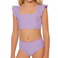 thumbnail image 3 of Kids Swimsuit Girls Girls Swimsuit With Shorts Two Piece Set Cute Bikini Girls Bathing Suit Size 9-10 Years, 3 of 4
