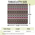 thumbnail image 2 of Boho Red Knitted Ethnic Pattern Square Fitted Tablecloth with Elastic Edge,Square Table Cover,Washable Elastic Table Cover for Home Kitchen Party Decor 36"x36", 2 of 6