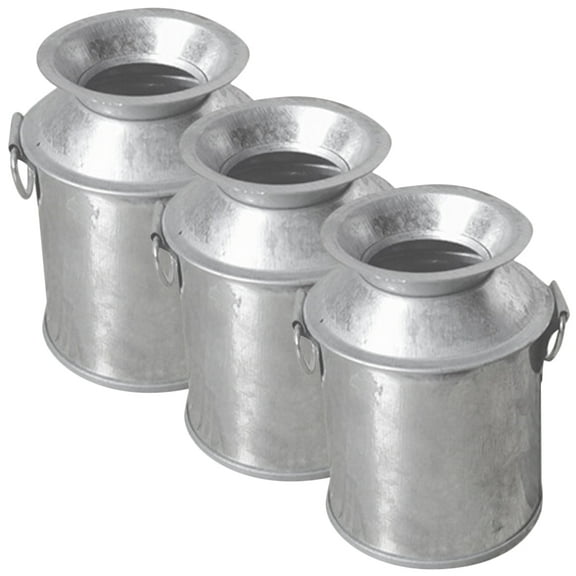 Mini Vintage Can Vase Galvanized Metal Flower Pot for Home Decoration