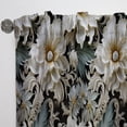 thumbnail image 4 of Designart "Exotic Floral Pattern In Grey And White I" Floral Room Darkening Curtain Single Panel, 4 of 6