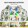thumbnail image 4 of Haiem Lilies Flowers for Women's Fashion Hoodies & Sweatshirts with Kangaroo Pocket,Hooded Sweatshirt with Eye-catching Drawstrings-X-Large, 4 of 7