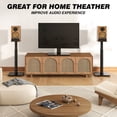 thumbnail image 4 of RTVR Pair of Speaker Stands Height Adjustable 32.7-43.3 Inch, 360° Rotation Top Plate with 2 Styles Feet & Cable Management, 4 of 9