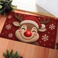 thumbnail image 7 of Merry Christmas Door Mats, 23.62x15.75 inch Cute Red Nose Reindeer Doormat, Non-Slip Printed Snowflake Holiday Decor Floor Carpet for Indoor Outdoor Entryway Mudroom Bathroom Front Porch Farmhouse, 7 of 7