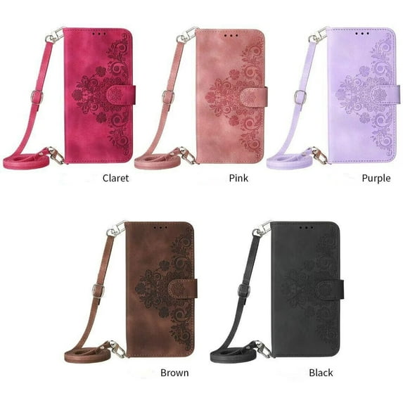 For Samsung Galaxy Z Fold3 5G Cover With Long Starp Shockproof Luxury Leather Wallet Card slot Case Cover
