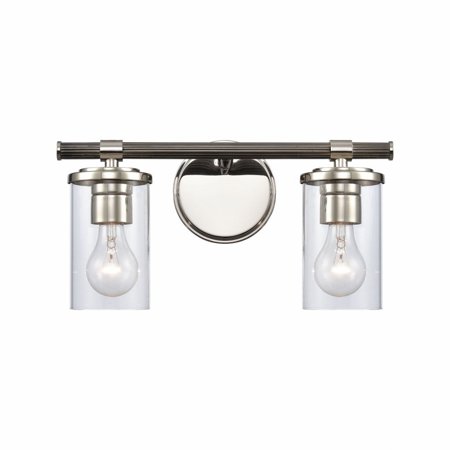 

2 Light Vanity Light Fixture in Traditional Style-8.25 inches Tall and 15 inches Wide-Natural Brass Finish Bailey Street Home 2499-Bel-4965865