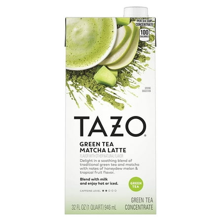 Tazo Green Tea Matcha Latte Tea Concentrate 1:1, 32 Ounce