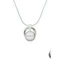 thumbnail image 2 of Delight Jewelry Silvertone Domed Proverbs 3:5 Live Ring Charm Necklace, 18", 2 of 4