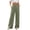 Army Green, variant on Summer Cotton Linen Dress Pants Women Wide Leg Comfy Fall Petite Elastic Waist With Pockets Palazzo Beige Lounge Trousers Pants L