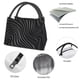 thumbnail image 4 of Fotbe Abstract Black And White Waves Bolsa Térmica Portátil con Estampado, Bolsa de Entrega de Alimentos Aislada, Bolsa Reutilizable de Gran Capacidad para Comidas y Supermercado, 4 of 6