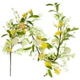 thumbnail image 6 of Northlight Berry and Thistle Floral Spring Artificial Garland Yellow 5 ft, 6 of 6