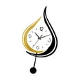thumbnail image 2 of Reloj de pared decorativo multifuncional con péndulo adorno acrílico ligero silencioso para la oficina de la oficina de estudio Café de café casa, 2 of 8