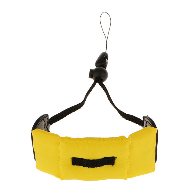 Correa de muñeca flotante amarilla para cámara / teléfono / llave a prueba de agua Sunnimix Correa de cámara impermeable