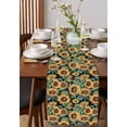 thumbnail image 2 of Hokiten Table Runners 120 Inches Long Dress Scarves, Vintage Sunflower Farmhouse Coffee/Dining/Kitchen Table Runner for Living Room, Farmhouse Floral Botanical Black 13x120 Inch, 2 of 7