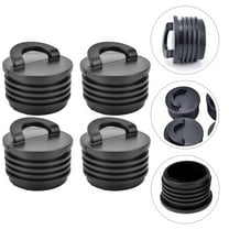 BESTOYARD 4Pcs Kayak Boat Drain Plug Universal Black Drain Hole Replacement Kit