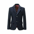thumbnail image 4 of Boys 3 Piece Formal Dress Suit Set Classic Stripe Fit Jacket Vest and Pants for Wedding, 4 of 5
