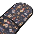 thumbnail image 2 of Dailycode Double Sided Oven Mitt with Loop Heat Resistant Kitchen Long Potholders 7" x 35" Pirate Civet Cat and Leaf, 2 of 6