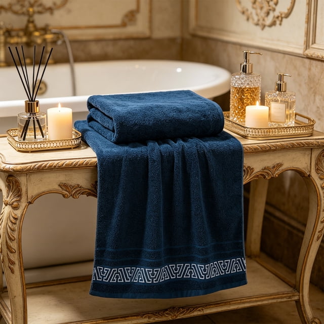 Aufmer Household Bath Essential Oversized Pure Cotton Towel Ultra Light Super Absorbent Quick Drying Soft Fabric Bath Sheet For Daily Shower Leisure Home Use(35 x 75 cm)