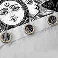 thumbnail image 4 of Manfei bohemian Sun Pattern Black Out Curtains,Exotic Boho Curtains Pack of 2 (42x63 Each),White Black Bedroom Curtains For Boys Girls,Breathable Home Decor, 4 of 6