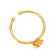 thumbnail image 1 of Pulsera chapada en oro con hoja de loto vietnamita y vaina, 1 of 2