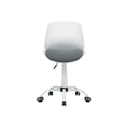 thumbnail image 1 of Calico Designs Back, Modern, Swivel, Office Contoured Folding Task Chair, White/Grey, 1 of 7