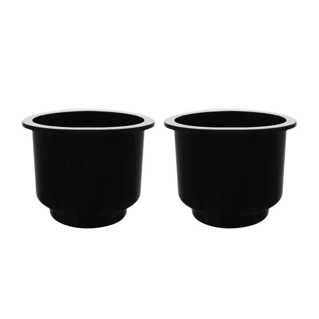 teired BLACK plastic cup drink can holder with Drain stepped boat patio table 