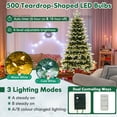 thumbnail image 5 of Costway 7 FT Pre-Lit Christmas Tree 3 Modes Hinged with Quick Power Connector & 500 Lights, 5 of 10