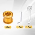 thumbnail image 3 of Uxcell 5pcs Double Chain Ring Bolt M8 Bike Chainwheel Screw w Mounting Wrench Yellow, 3 of 7