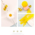 thumbnail image 3 of Cat Bell Wand Pom Pom Daisy Sunflower Fun Cat Tassel Wand Cat Interactive Toy, 3 of 10