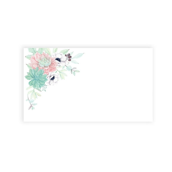 Koyal Wholesale Wild Flowers Place Cards for Wedding Party Tables, Seating Name Place Cards for Holders, 60 Pack